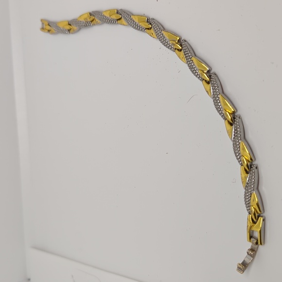 MEN'S Titanium Steel Magnetic for Anxiety & Pain Snake Print Design 18k GP - Picture 6 of 10